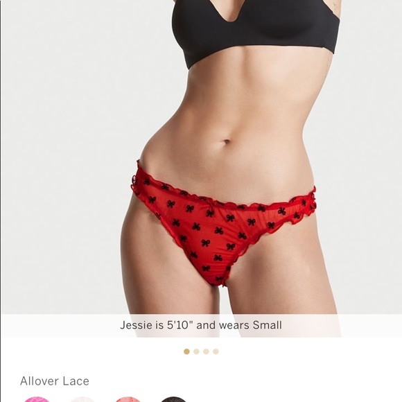 Dream Angels Ruffle Mesh Thong Panty Size M - Picture 3 of 6